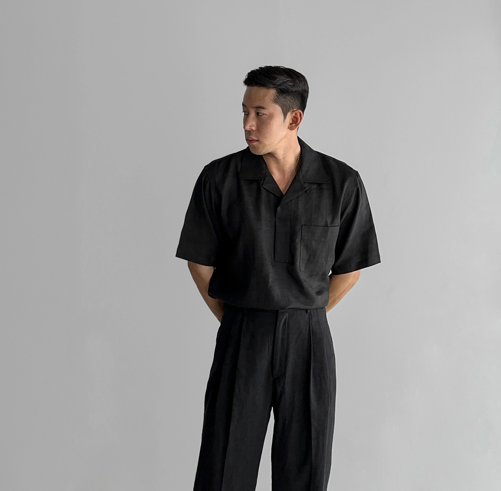 반팔 티셔츠 모델 착용 이미지-S541L27