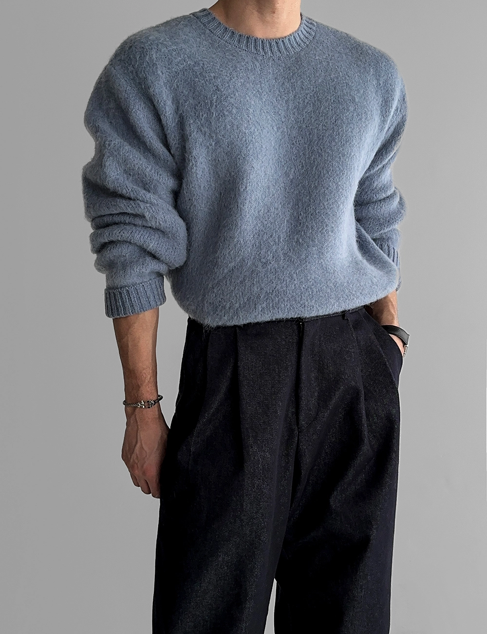멜빵 스커트/바지 모델 착용 이미지-S972L24
