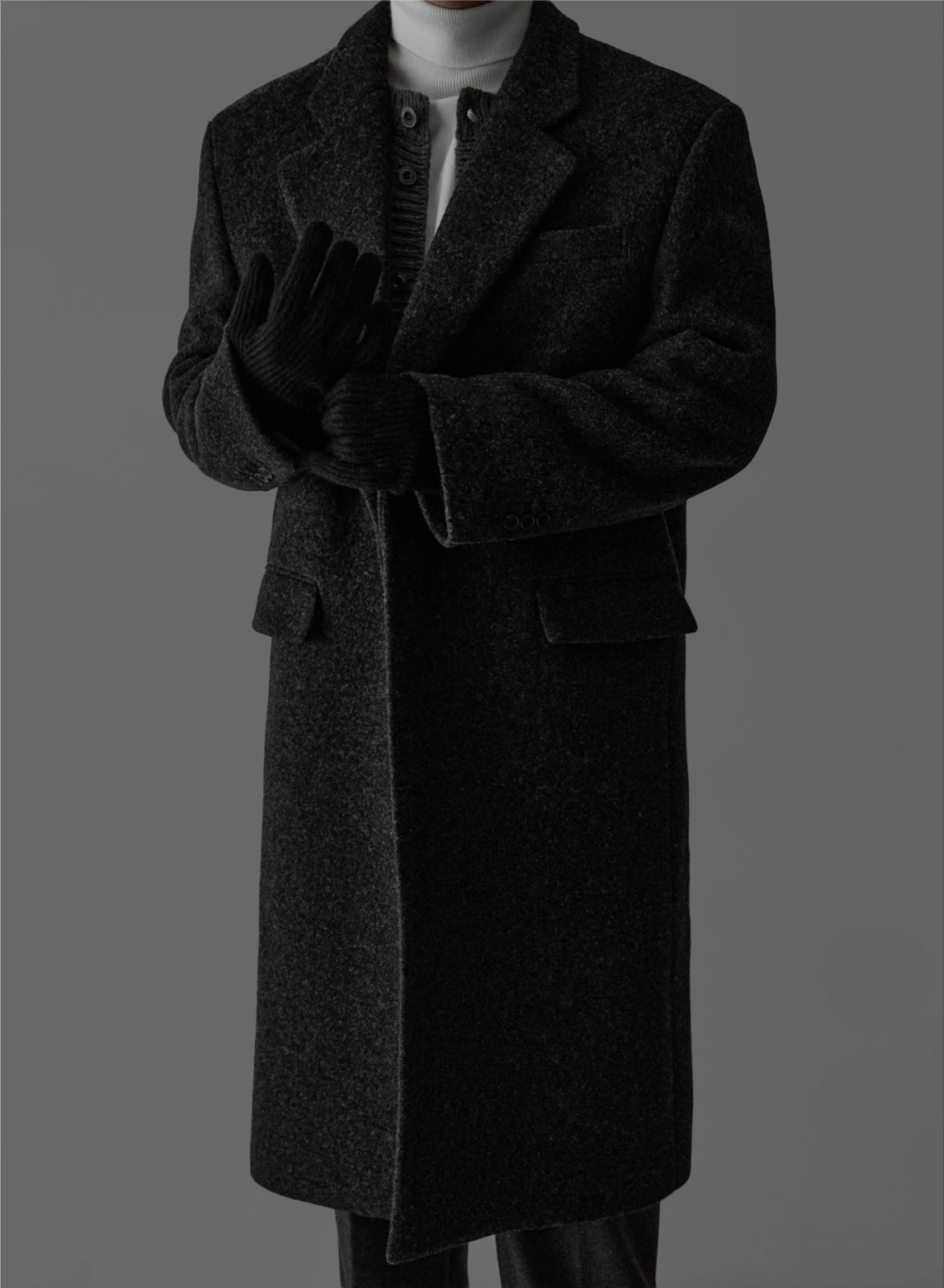 코트 모델 착용 이미지-S456L5