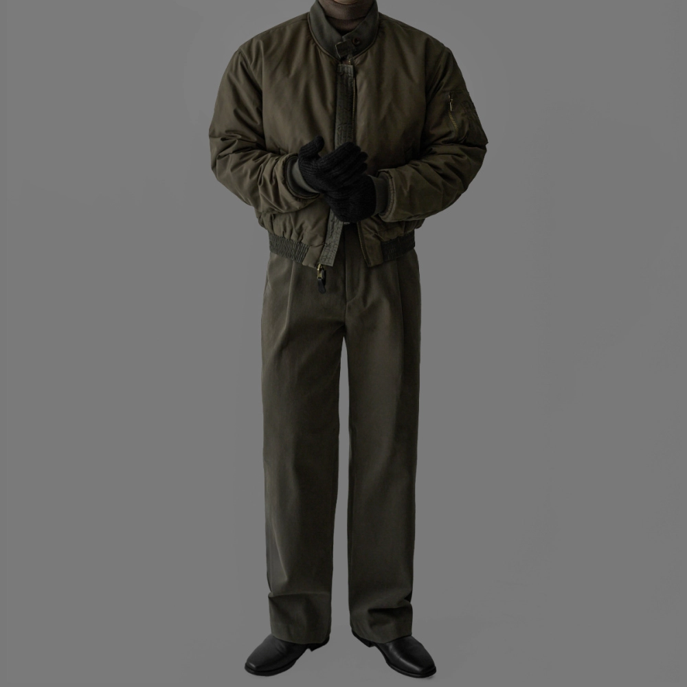 멜빵 스커트/바지 브라운 색상 이미지-S144L11