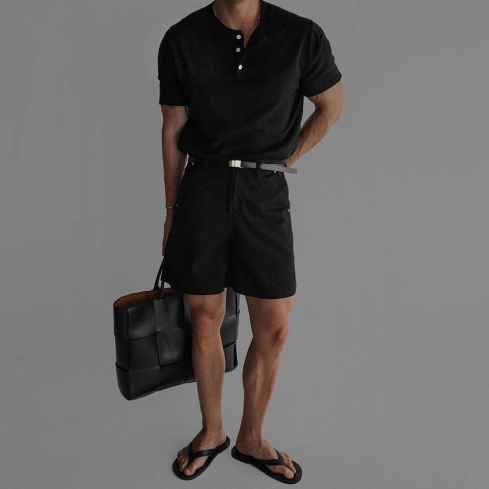 반팔 티셔츠 모델 착용 이미지-S431L17