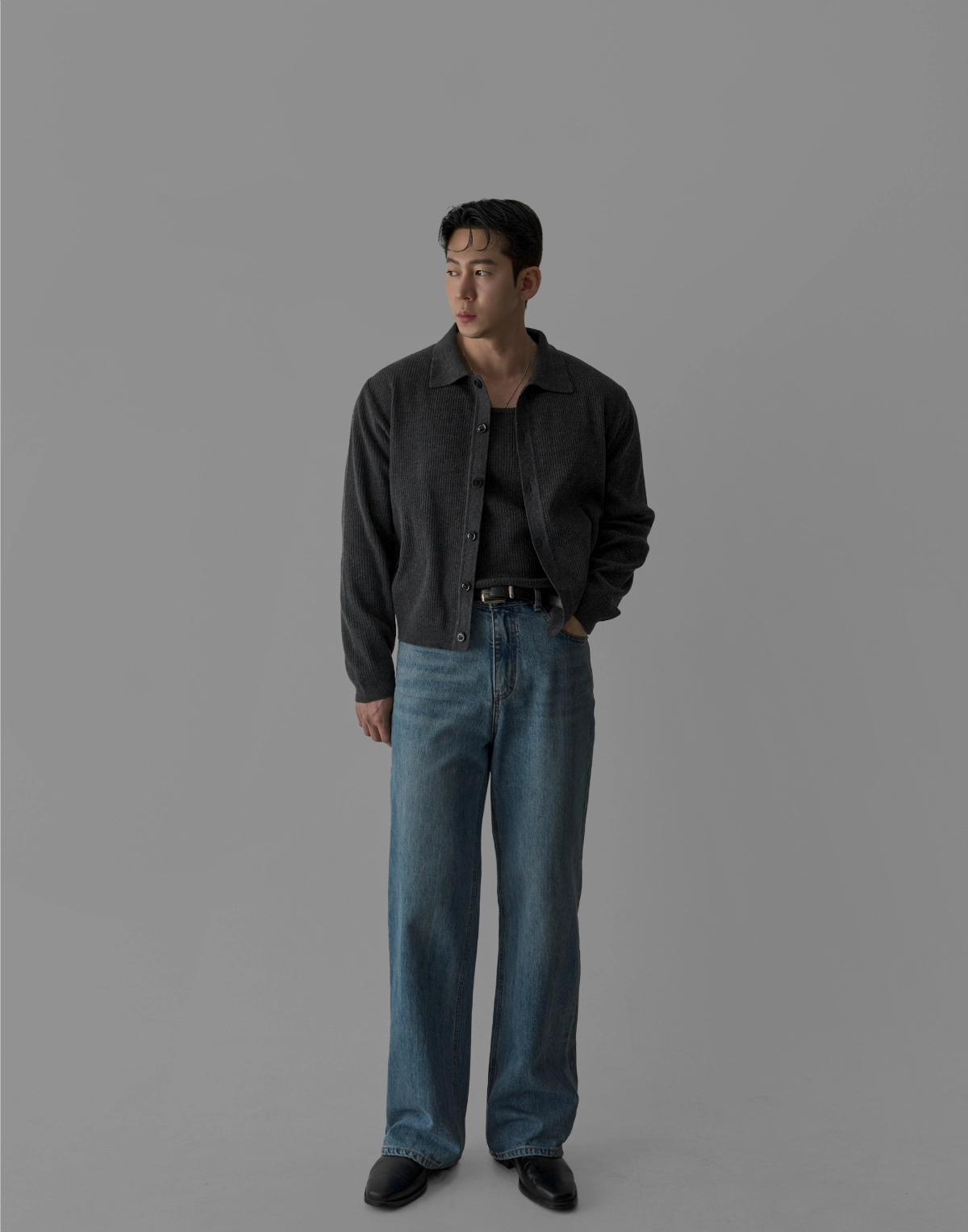 카디건 모델 착용 이미지-S430L28