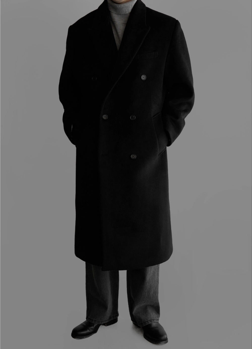 코트 모델 착용 이미지-S448L16
