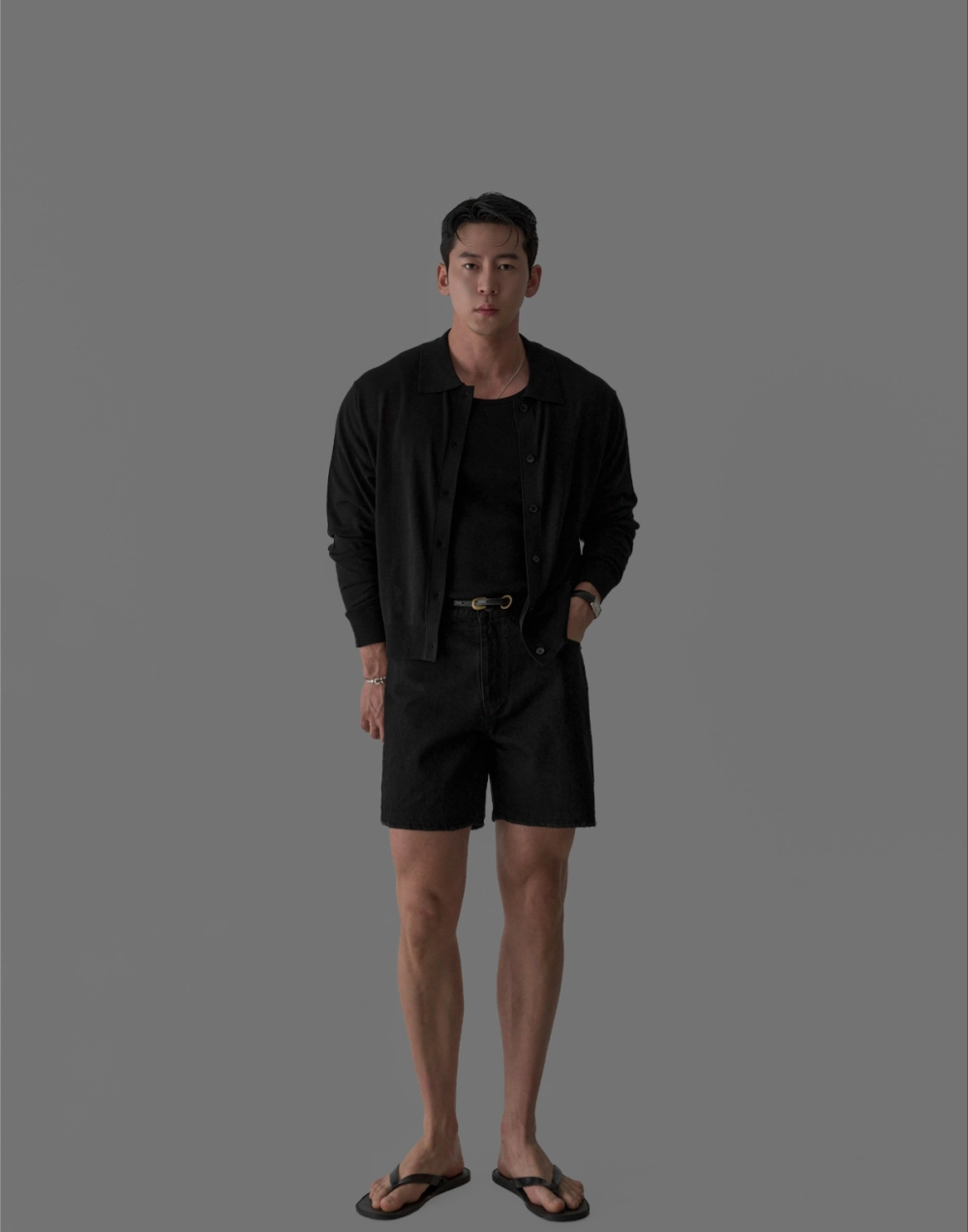 카디건 모델 착용 이미지-S459L35