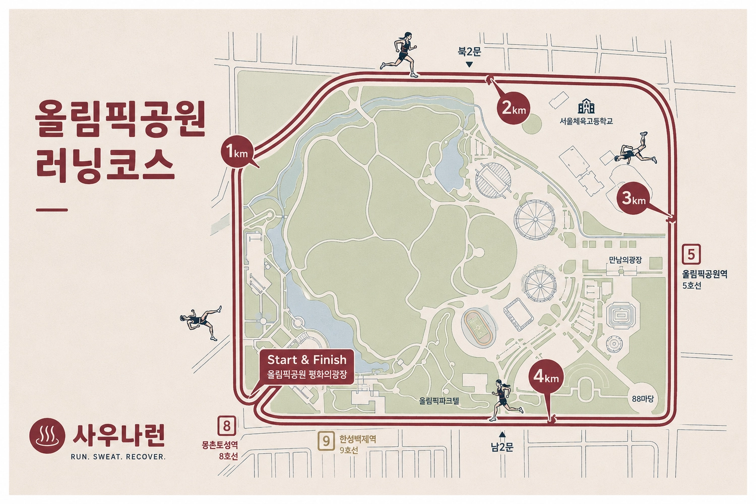 사우나런 in 올림픽공원 포스터