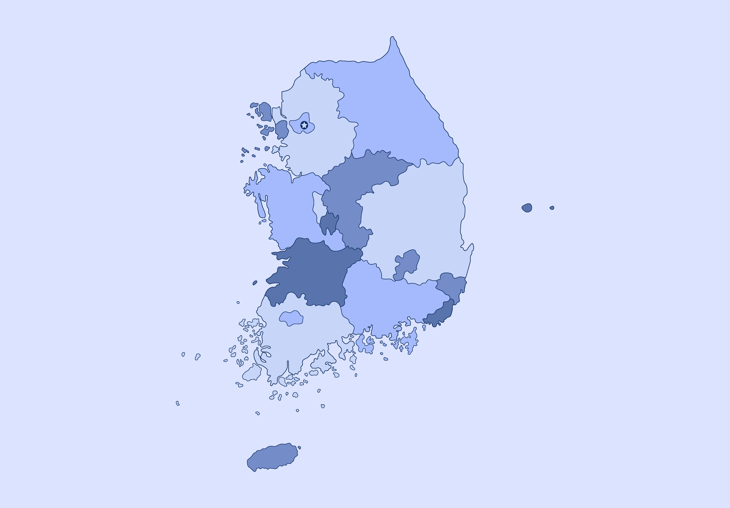 대한민국 지도
